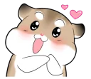 Telegram sticker 😙 Pudding Hamster @tikelku