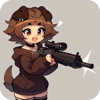 Telegram sticker 🔫 Ебать, Мими