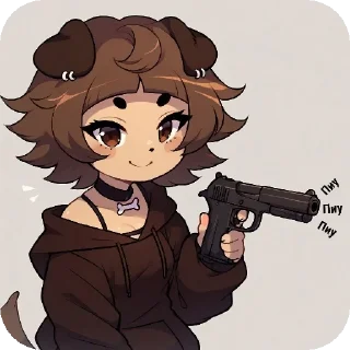 Telegram sticker 🔫 Ебать, Мими