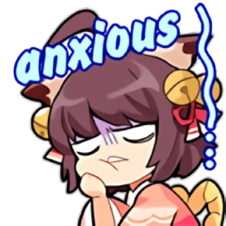 Telegram stiker 😰 Mahjong Soul EN