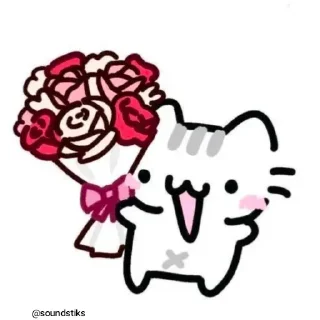 Sticker 🌹 Doodle cats @soundstiks @stickersglobal