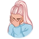 Telegram sticker 🤦‍♀️ Ariana Grande
