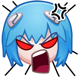 Sticker 🤬 Ayanami Rei (@yovssmash)
