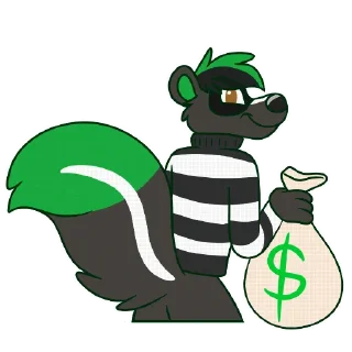 Telegram sticker 💰 Biscuit Skunk Starter Pack