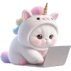 Sticker 💻 Мяу-единорог @Nyasticks