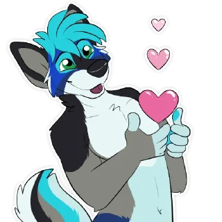 Telegram sticker 💕 Krona Wolf