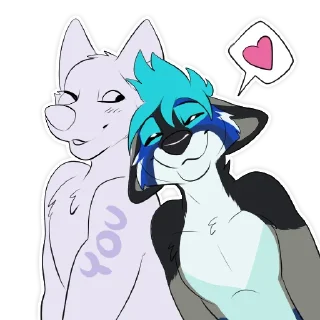 Telegram sticker 💖 Krona Wolf