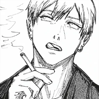 Телеграм стикер ⚫️ Naoya Zenin | @Toji_sama
