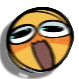 Sticker 😀 Silly Yellow Face Emoji V3 𐙚