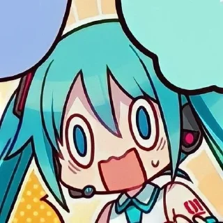 Telegram sticker 😳 Hatsune Miku :: @fStikBot