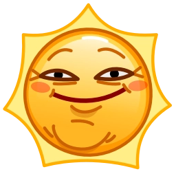 Sticker 😊 Sun Stickers Telegram Prem