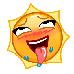 Telegram sticker 🤪 Sun Stickers Telegram Prem