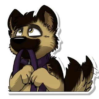 Telegram sticker 🐶 Ruff