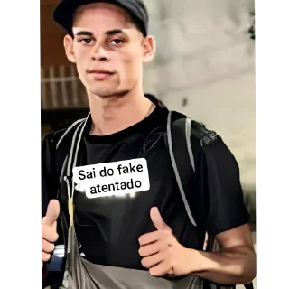 Sticker 🎩 Sai do fake 😁