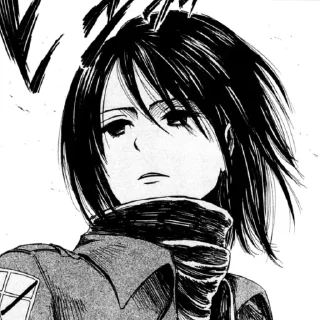 Telegram sticker ⚔️ - ᗷY @ahMshY 𓉮 . Mikasa Manga