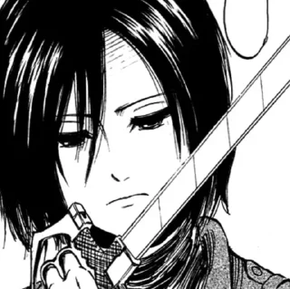 Telegram sticker ⚔️ - ᗷY @ahMshY 𓉮 . Mikasa Manga
