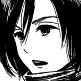 Telegram sticker ⚔️ - ᗷY @ahMshY 𓉮 . Mikasa Manga