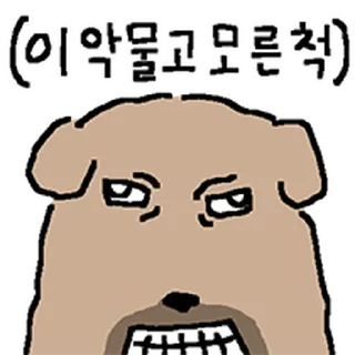 Telegram sticker ⭐ 회피형 멍멍이 김해피 @moe_sticker_bot