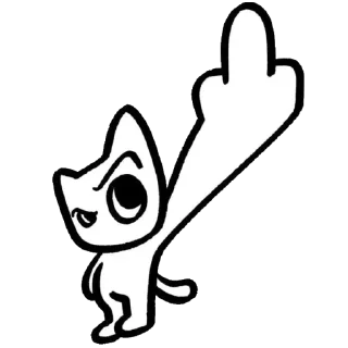 Telegram sticker 🖕 ⋆˚࿔ @stickersxoley kitty/ mavarto_o 𝜗𝜚˚⋆