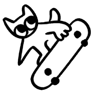 Telegram sticker 🛹 ⋆˚࿔ @stickersxoley kitty/ mavarto_o 𝜗𝜚˚⋆