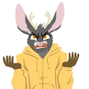 Телеграм стикер 😡 Jace Rabbit