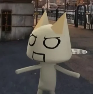 Telegram sticker 😠 Торо кот- муд по жизни :: @fStikBot