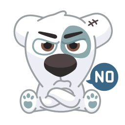 Sticker 😑 Персик и Спотти @TgEmojis