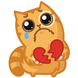 Sticker 💔 Персик и Спотти @TgEmojis