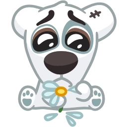 Sticker 😟 Персик и Спотти @TgEmojis