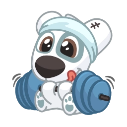 Sticker 💪 Персик и Спотти @TgEmojis