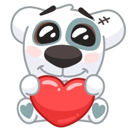 Sticker ❤ Персик и Спотти @TgEmojis