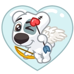 Sticker 💘 Персик и Спотти @TgEmojis