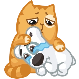 Sticker 🤗 Персик и Спотти @TgEmojis