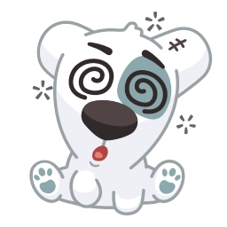 Sticker 😵‍💫 Персик и Спотти @TgEmojis