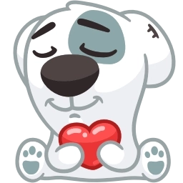 Sticker ❤️ Персик и Спотти @TgEmojis