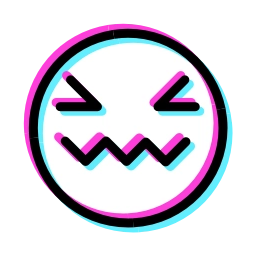 Sticker 😖 Glitched Emoji