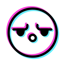 Sticker 😯 Glitched Emoji
