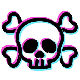 Sticker ☠️ Glitched Emoji