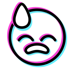 Sticker 😓 Glitched Emoji