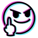 Video sticker 🖕 Glitched Emoji