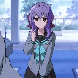 Telegram sticker 💜 Shinoa Hiragi @TodorokiShouto