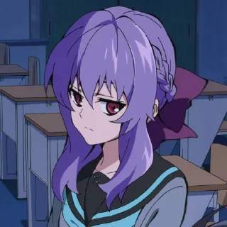 Telegram sticker 💜 Shinoa Hiragi @TodorokiShouto