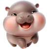 Sticker ☺️ Малыш-бегемотик 2 @Nyasticks
