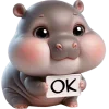 Sticker 👌 Малыш-бегемотик 2 @Nyasticks
