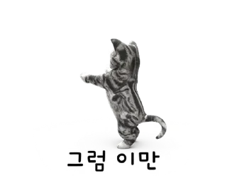 Телеграм стикер 💬 뭘 봐? 빨리 놀아줘~! 점프냥이 By @KakaoEmoticon