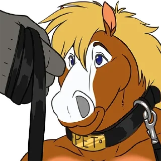 Telegram sticker 😙 BDSM horse @stickersb2b