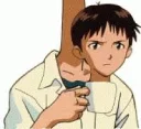 Telegram stiker 😐 GET IN THE FUCKIN ROBOT SHINJI