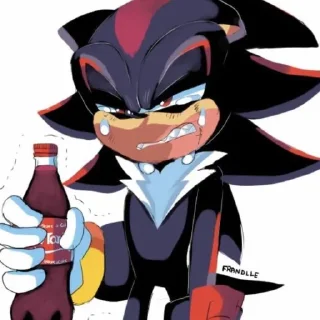 Telegram sticker 😡 Shadow the hedgehog.