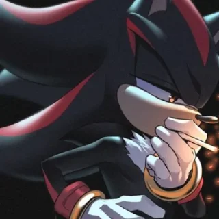 Telegram sticker 🚬 Shadow the hedgehog.