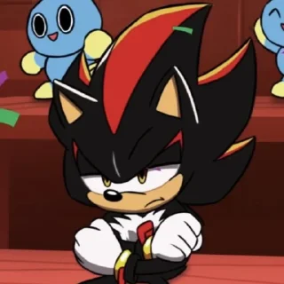 Telegram sticker 😒 Shadow the hedgehog.
